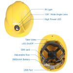 4G Android System Safety Helmet Camera For Construction 2 Way Audio Live