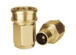 Brass Quick Release Hydraulic Couplings KZD-SF Series For ISO 7241-1 B