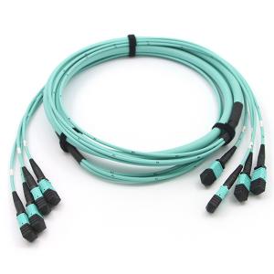 China 48 Core Multimode OM3 2m MPO Trunk Cable 120N for FTTx factory