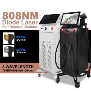 China Vertical Soprano Titanium Double Handle 808nm Diode Laser Hair Removal Machine factory