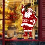 Multi Size Santa Claus Stat Holiday PVC Wall Sticker Home Decoration Eco -