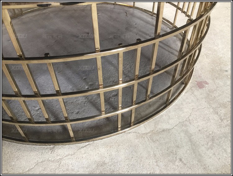 modern marble gold metal stainless steel round coffee table