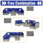 Modern Design PE Rattan Outdoor Furniture Set for Garden Wicker Weave Sectional