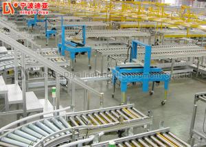 China Single Chain Driving Package Roller Conveyor , Industrial Powered Turning Roller Conveyor factory