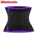 Leather Label Waist Trimmer Belt 43.3 Inch Stomach Sweat Wrap