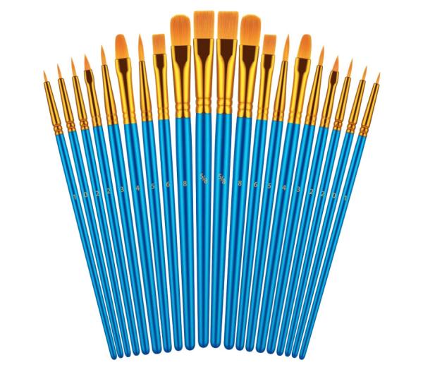 Acrylic Painting Watercolor Blue Artist Paint Brushes Set For Body Face Rock