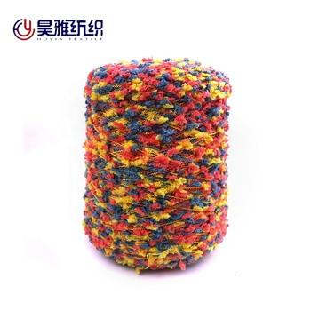1/3.8NM 100% Polyester Soft Fluffy Dyed Tropical Yarn In Sections For Clothing