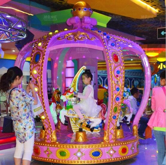 kids amusement rides royal crown carousel horse ride for sale