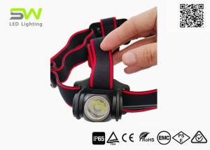 China Impact Rechargeable Headlamp With Red Color Rear Light For Site Inspection factory