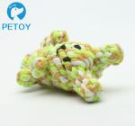 Professional Lovely Rope Bear Dog Toy Bright Color BSCI Certification