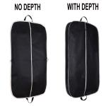Black 200G 21*14*8cm Non Woven Suit Cover