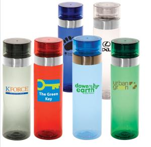 China BPA Free Tritan Water Bottle with metal around the cap factory