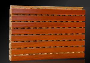 China Fireproof Foam Diffuser Wooden Sound Absorption Wall Panel For Cafeterias Decoration factory
