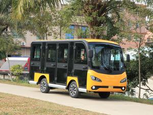 China 11 Passenger Fully Enclosed Electric Sightseeing Shuttle Bus factory