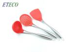 3 Piece Silicone Cooking Utensils Set , Eco Friendly Kitchen Utensils