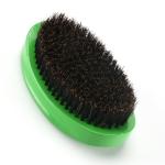 Medium Hard Boar Bristle 360 Wave Brush Bend Curve Green Hairbrush Custom Logo