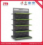 Flat Panel Supermarket Display Shelving Q235 Metal Milk White