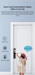 High Security Camera Smart Lock Black Silver For Home Apartment