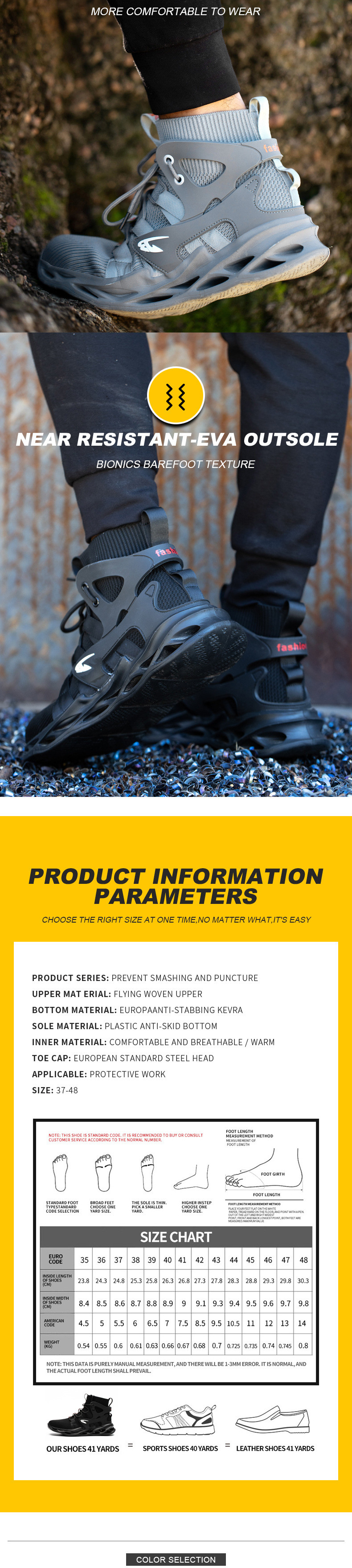 OEM Security Work Boots Flying Weaving Safety Boots Comfortable Safety Shoes For Men And Women