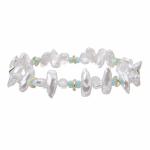 Unite Shape White Color Pearl Stretch Bracelet Statement Pearl Bracelet Gift