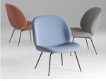 Beetle Fiberglass Lounge Chair Leisure Function With Chrome Metal Leg SGS