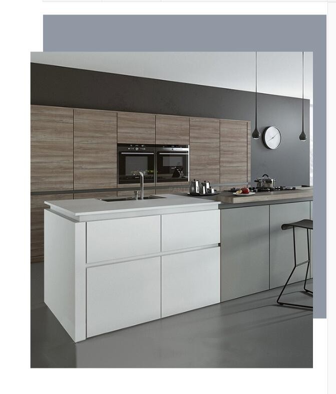 Simple Island Kitchen Furniture Plywood Carcass 20mm Top Thickness
