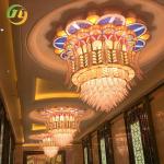 Gold Finish LED Crystal Ceiling Chandelier Ultimate Choice For Restaurant