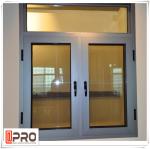 Rainproof Aluminum Casement Windows Thermal Break Aluminium System Design double