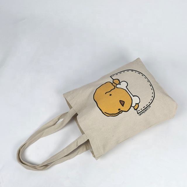 Printed Organic Cotton Tote Bag for Eco-Friendly Promotion and Shopping