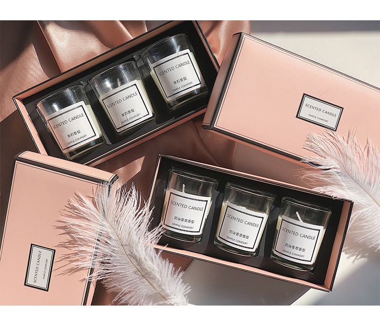 Rigid Personalized Candle Box Paper Cardboard Gift Packaging With Lid