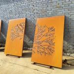 Laser Cut Outdoor Waratah Decorative Screen Corten Steel Light Feature Panel