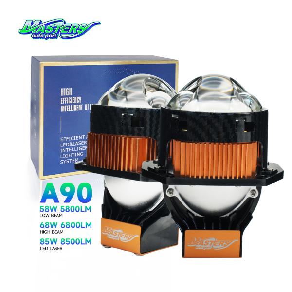 Masters A90 Lens LED Laser/Hi/Lo Beam 85W 8500 Lumens 3 inch Dual laser