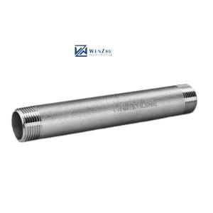 China Forged Stainless Steel 304 316 316L Male Seamless Pipe Double Thread Barrel Nipple 1&quot; DN25 NPT BSPT factory