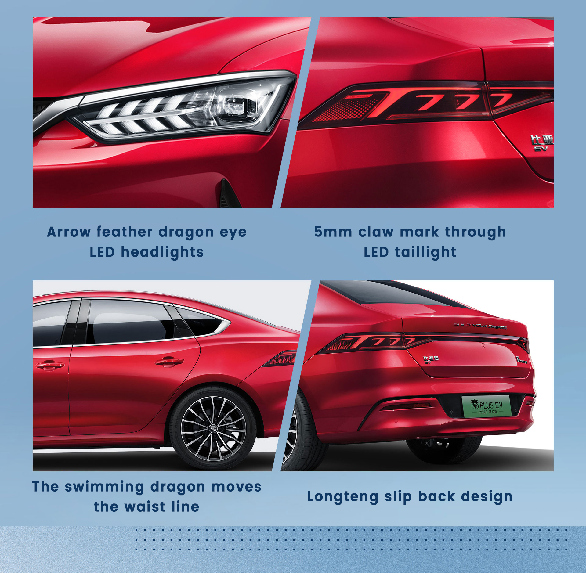 Full Electric New EV BYD Car 2022 Qin Plug in Hybrid