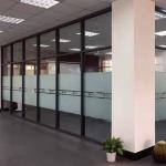 Full Height Office Partition Walls Interior Thickness 12mm Glass Room Dividers