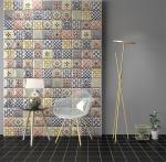Wall Embellishment,152x152mm Glossy Mixed Indoor Porcelain Wall Tiles For Living
