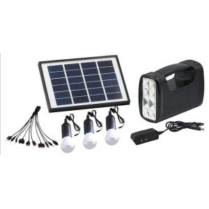 solar home lighting system with 3 LED bulbs for remote area, mobile charger , solar system