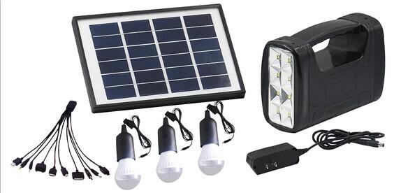 China solar home lighting system with 3 LED bulbs for remote area, mobile charger , solar system factory