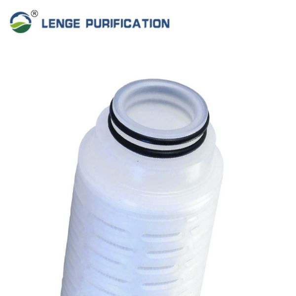 China 10 Inch PP Core PVDF Pleated Polyester Cartridge Filter With Fluorine Rubber factory
