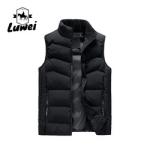 Customized Design Solid Warm Outwear Zip Sleeveless Utility Slim Cotton Quilted