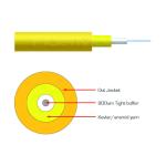 Simplex Optical Fiber Cables Single Mode Yellow Fibre Optic Cable OS2 2.0mm PVC