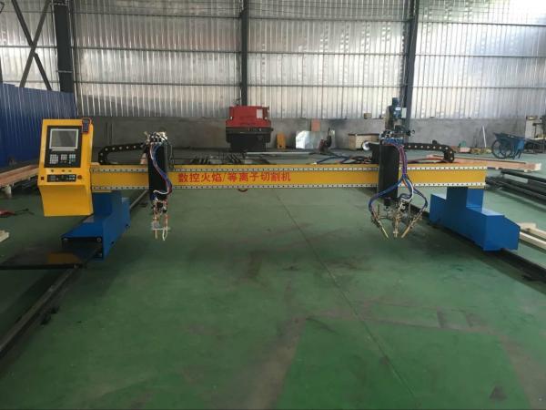 Large CNC Plasma Gantry , Computerized Metal Cutting Machine 10.4 Inches LCD
