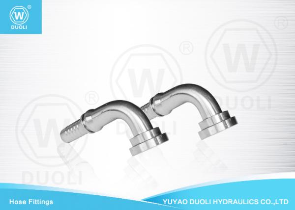 90° SAE Flange Code 61 Hydraulic Pipe Fittings 3000 PSI ISO12151-3 / SAR J516