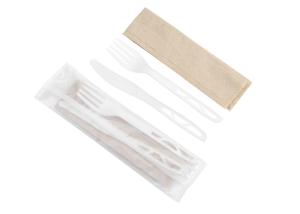 China Biodegradable Compostable CPLA Disposable Cutlery Kits factory