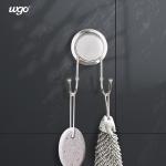Suction Double Hook Stainless Steel Towel, Robe, Spoon Rack, Kitchen Storage