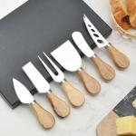 4pcs 6pcs Cheese Knives Set With Wood Handle Stainless Steel