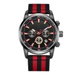 Nylon Strap Diameter 45mm Alloy Quartz Watch 3atm Men'S Multi Function