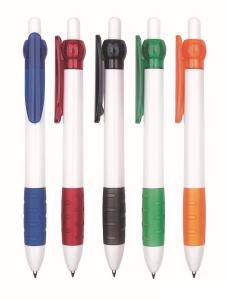 China colored logo pen, round barrel promotional ball point pen, colored logo ballpen factory