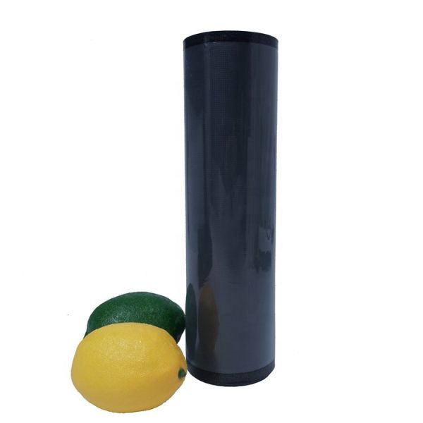 China FDA Materials Texture Vacuum Sealer Rolls Black For Food Storage BPA Free factory