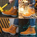 Non Slip Welding Safety Shoes Durable Leather Safety Shoes For Men
